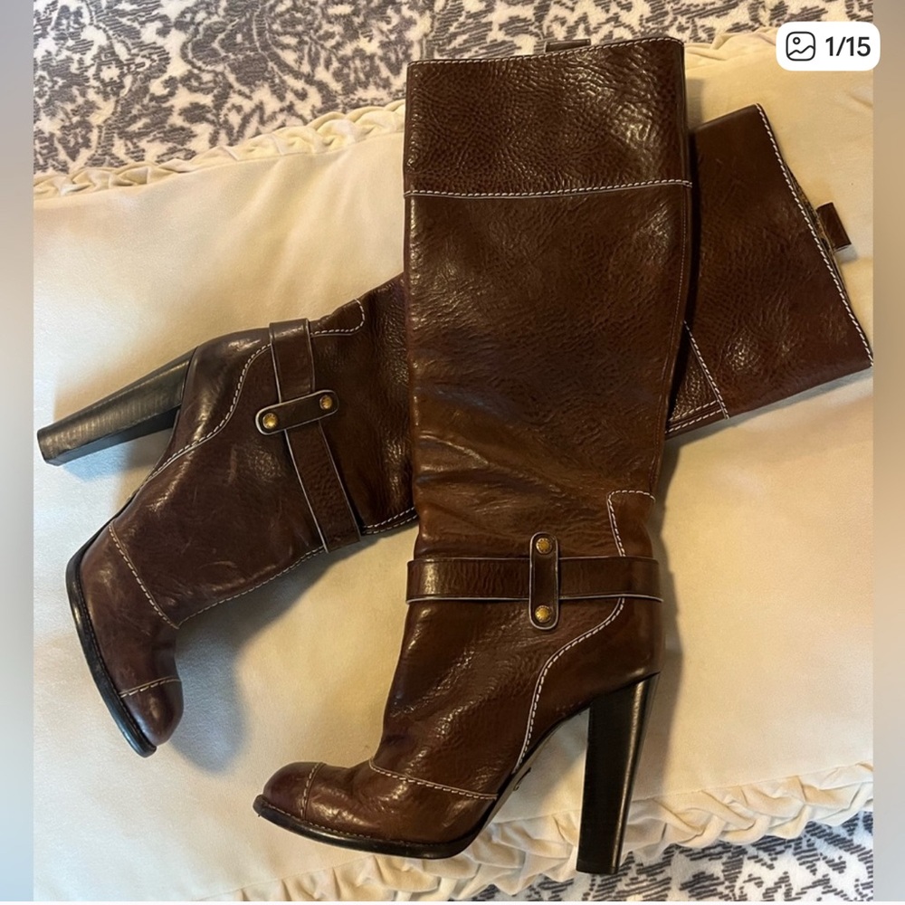 Dolce & Gabbana Dark Brown Heeled Boots